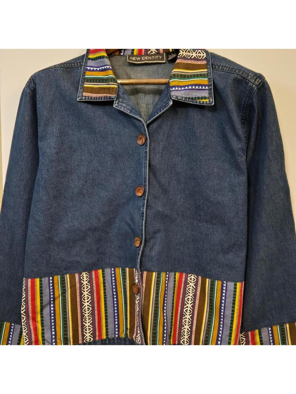 Vintage 90s New Identity Southwestern Denim Jacket